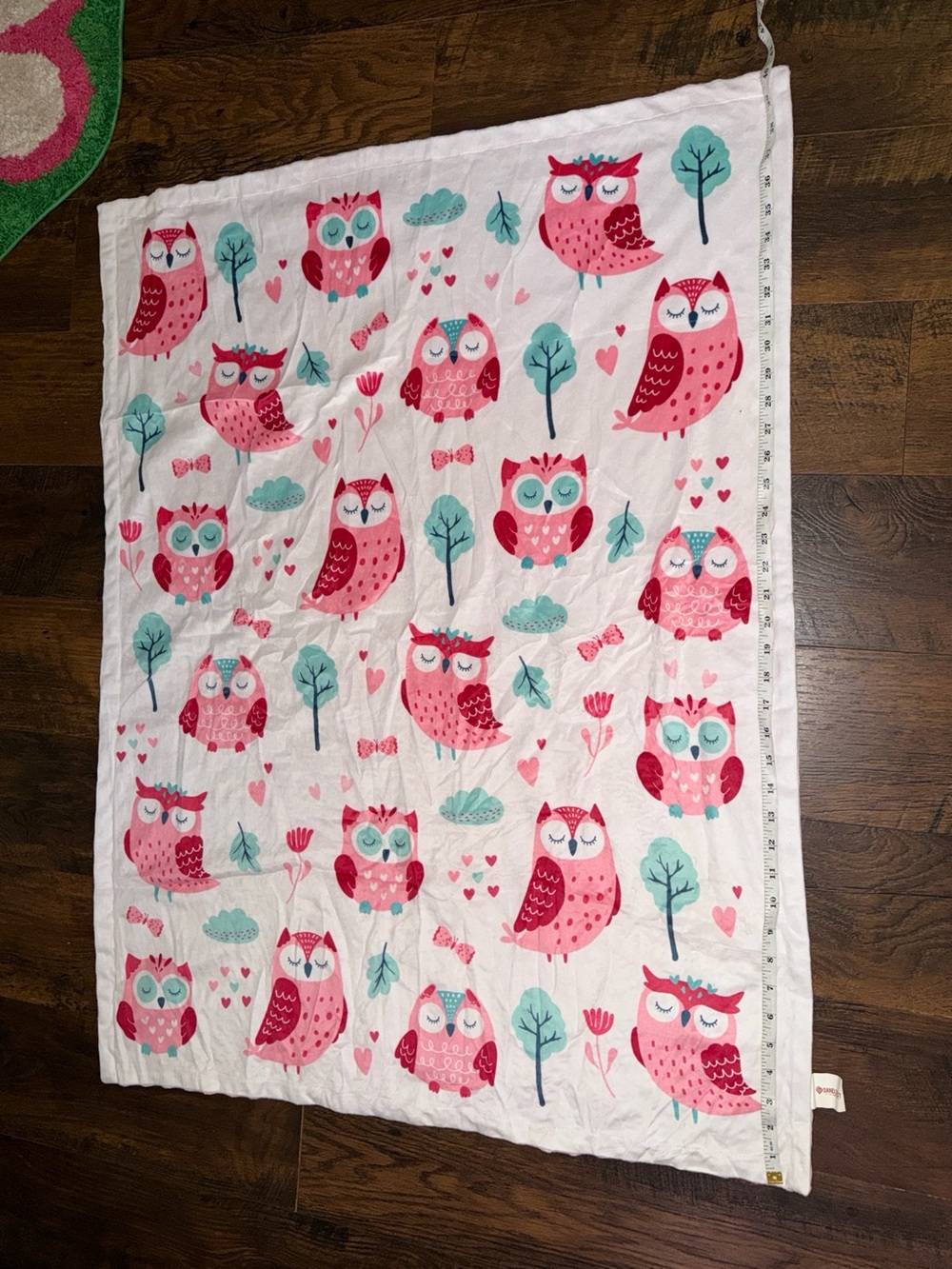 Pink Owl Toddler crib set